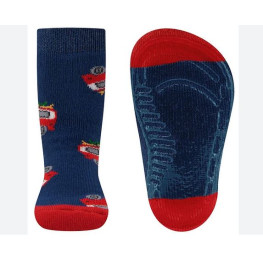 Ewers antislipsok donkerblauw met brandweerauto,s 