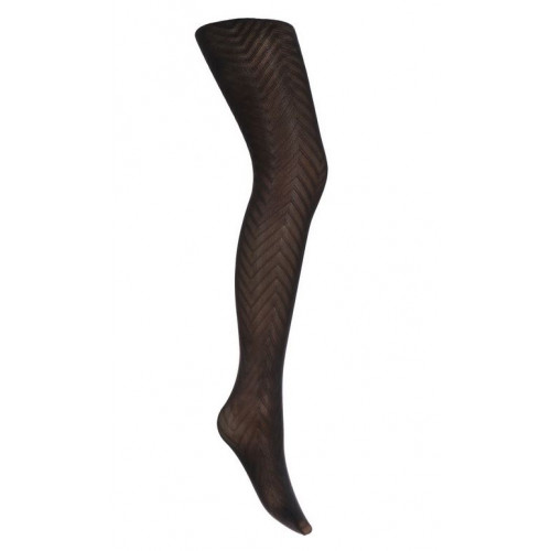 Panty van Marianne met V motief 60 denier in de kleur mokka