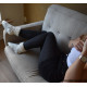 Dames legging met glitterprint