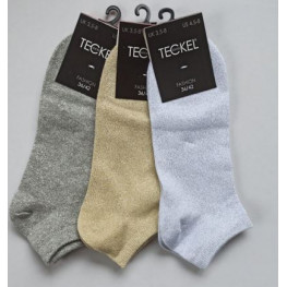 Damessneaker met lurex garen per drie paar.