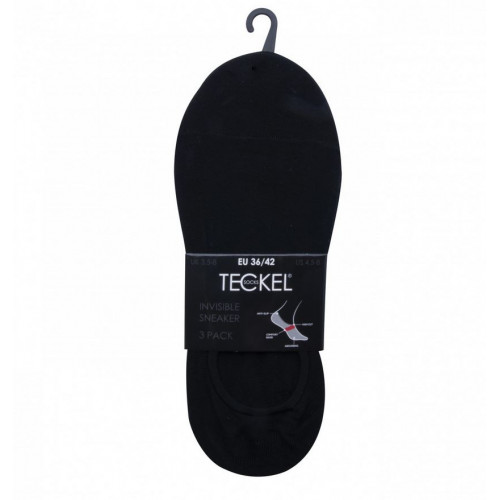 Invisible sneaker 3 - pack zwart.