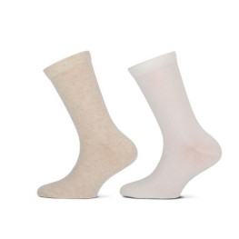 Effen sokken 2 - pack beige