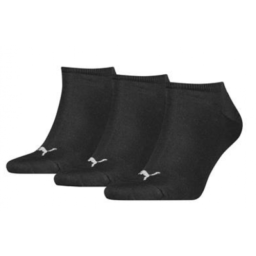 Puma sneakersokjes zwart 3-pack.