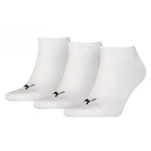 Puma sneakersokjes wit 3-pack.