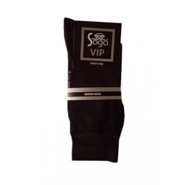 Merino wollen sokken s 13 met badstof voet kleur zwart