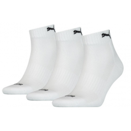 Puma quarter sok met badstof 3-pack wit