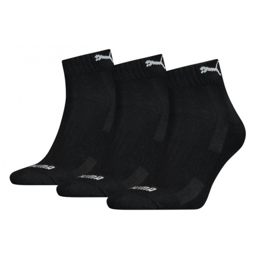 Puma quarter sok met badstof 3-pack zwart