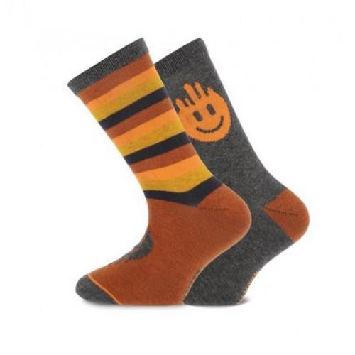 Kindersokken met een smiley 2 pak