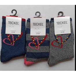 Kindersok Teckel hart met studs Assortiment 