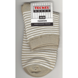 Beige gestreepte sokken