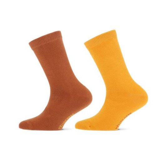 Effen sokken 2 - pack 2 kleuren geel